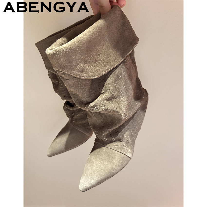 Women's Mid Calf Short Boots 2 - огляд і ціна Ethnic Fashion Women