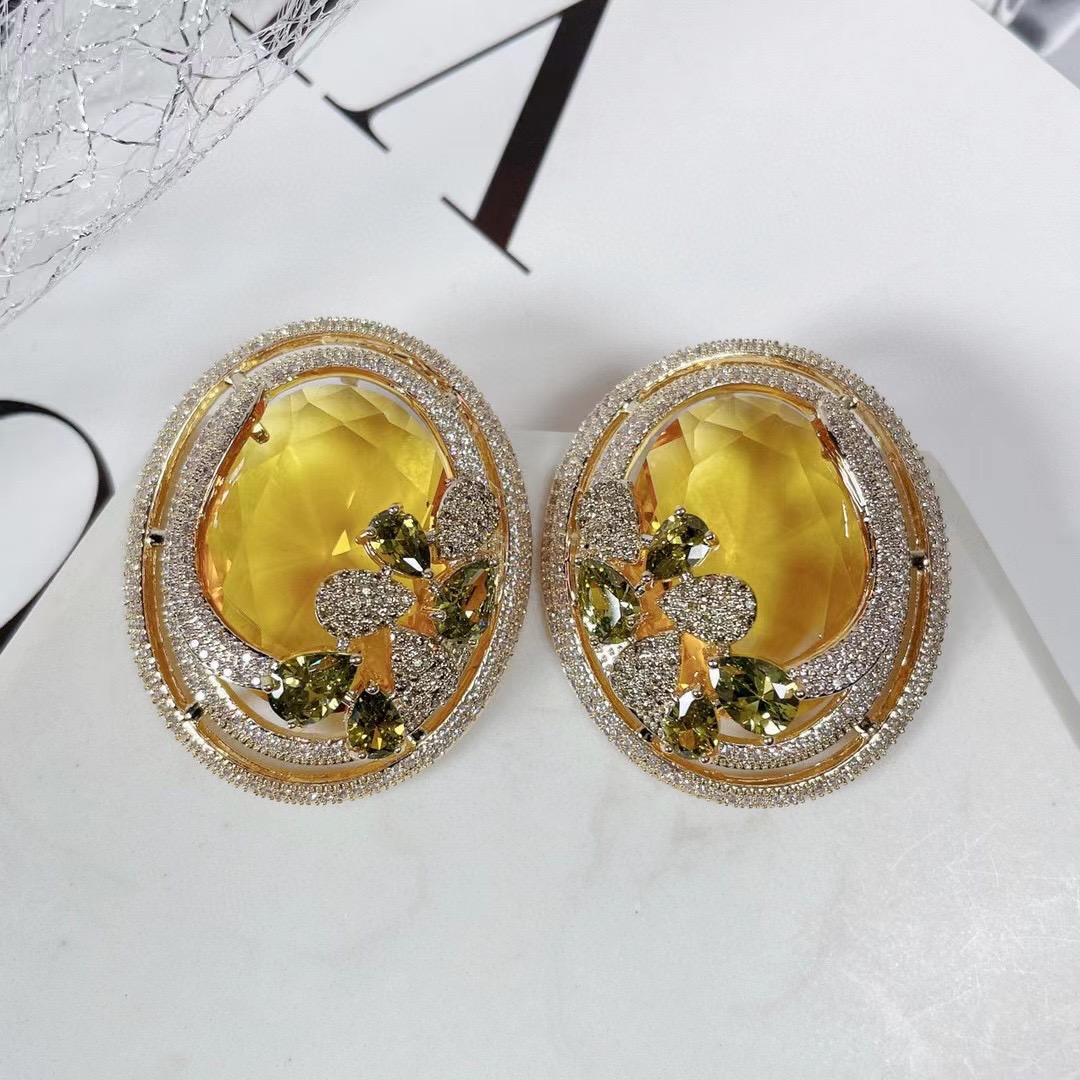 SENYU Luxury Big Egg CZ Stud E - огляд і ціна Ethnic Fashion India